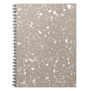 Taupe and White Marble Notebook
