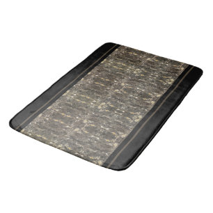 Taupe Black Marble Stripe Bath Mat