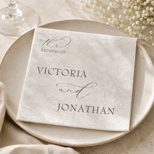 Taupe & Black Simple Elegant  Napkin