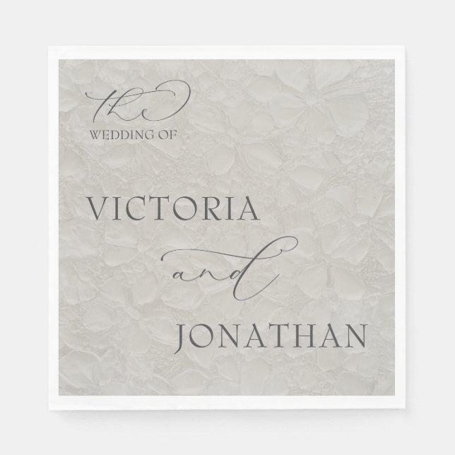 Taupe & Black Simple Elegant  Napkin (Front)