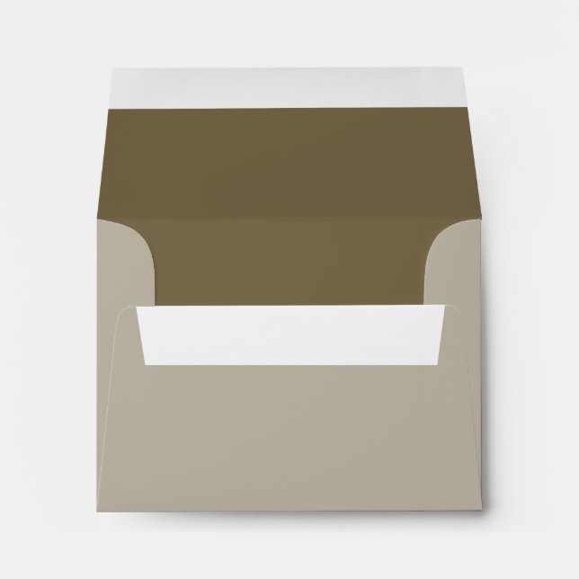Taupe Brown Colour Background Customisable Envelopes (Back (Bottom))