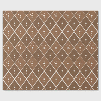 Taupe Brown Diamond Modern Scandinavian Wrapping Paper