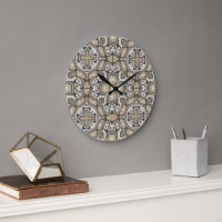 Taupe Brown Grey Beige Hip Bohemian Art Motif
