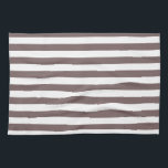 Taupe Brown & White Stripes; Striped Tea Towel<br><div class="desc">You will love this cool,  cute,  Taupe Brown & White Stripes; Striped  pattern design. Visit our store to see many more great gifts and fun party favours!  Thank you!</div>