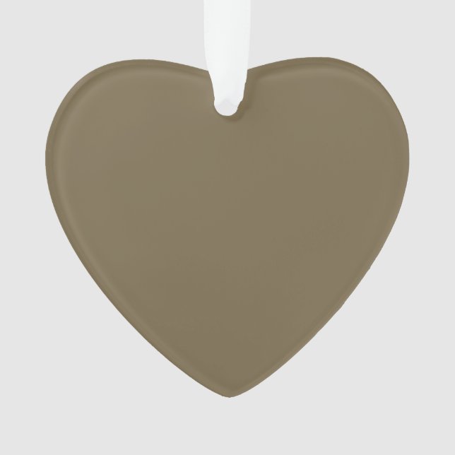 Taupe Coffee Colour Background Customisable Ornament (Front)