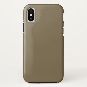 Taupe Coffee Colour Decor Background Customisable iPhone XS Case