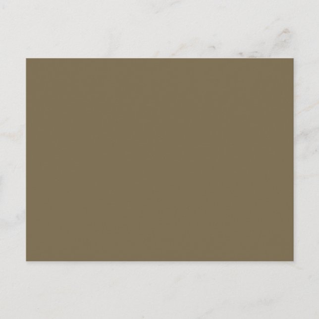 Taupe Coffee Colour Decor Background Customisable Postcard (Front)