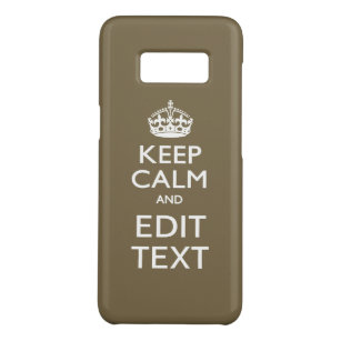 Taupe Coffee Keep Calm And Your Text Easily Case-Mate Samsung Galaxy S8 Case