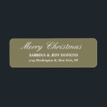 Taupe Colour Merry Christmas Message Family Sheet Return Address Label<br><div class="desc">Represent yourself with this modern,  elegant return address label. This template can be customised to meet all professional occupations.</div>