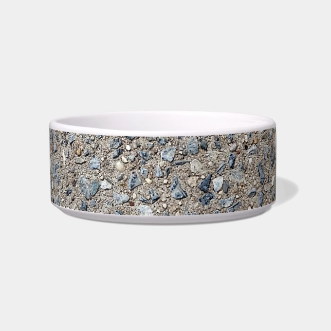 Taupe Concrete Cement Blue Aggregate Sidewalk Bowl (Front)