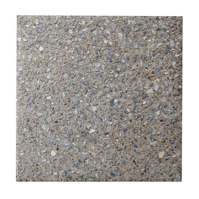 Taupe Concrete Cement Blue Aggregate Sidewalk Ceramic Tile (Front)