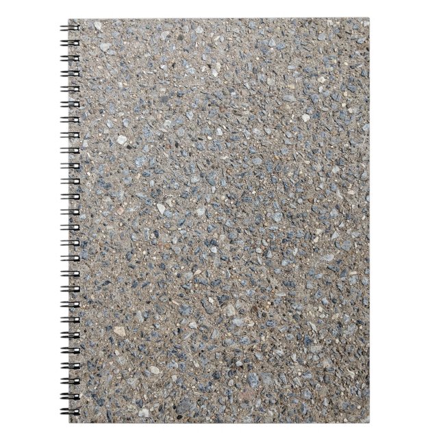 Taupe Concrete Cement Blue Aggregate Sidewalk Notebook (Front)