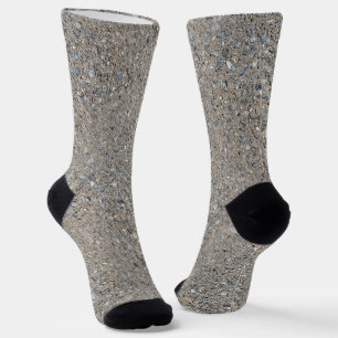 Taupe Concrete Cement Blue Aggregate Sidewalk Socks