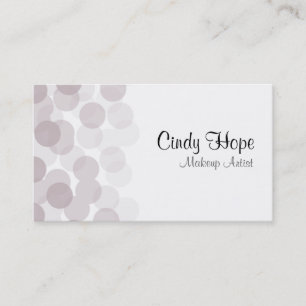 Taupe Dot Makeup Artist Business Cards