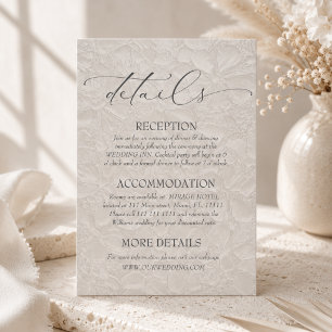 Taupe Floral Classic Details Enclosure Card