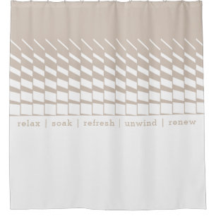 Taupe geometric kinetic art graphics shower curtain