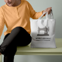 Taupe Grey Vintage Sewing Machine Seamstress