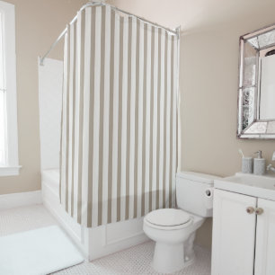 Taupe Harbour Shower Curtain
