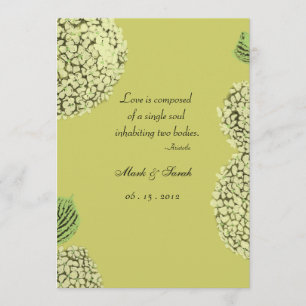 Taupe Hydrangea Invitation
