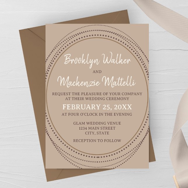 Taupe & Ivory Neutral Elegance Wedding Invitation (Creator Uploaded)