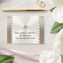Taupe, Ivory RSVP Envelopes, Wedding, Anniversary