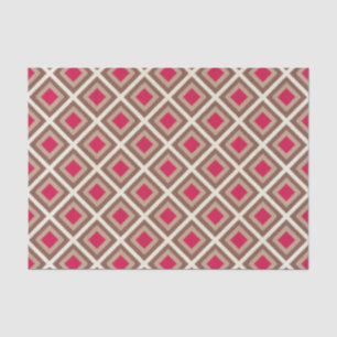 Taupe, Light Taupe, Hot Pink Ikat Diamonds STaylor Tissue Paper