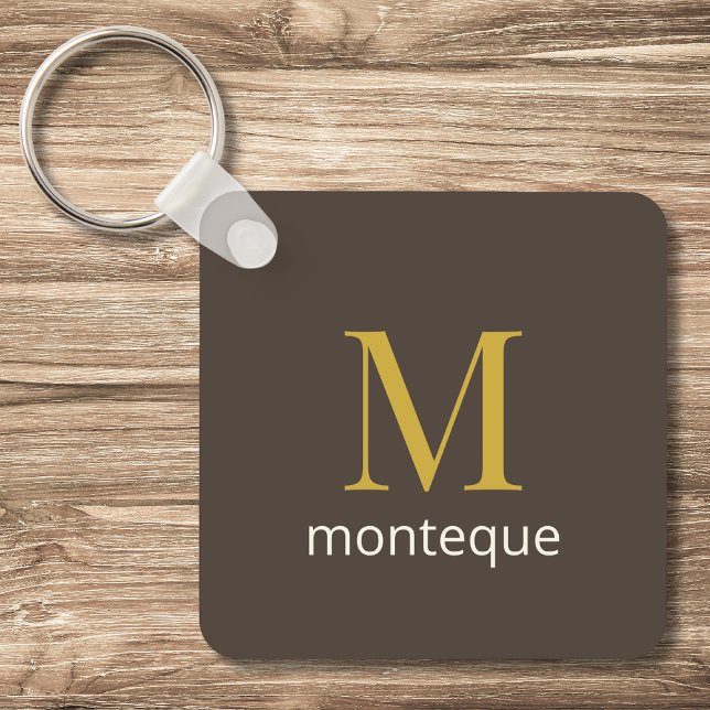 Taupe Luxury Personalized Monogram Gift For Her Key Ring (Creator Uploaded)