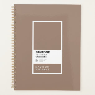 Taupe Minimalist Colour Palette Swatch Custom Name Planner