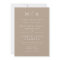 Taupe Modern Elegance Monogram Wedding
