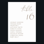 Taupe Modern Handwritten Script Wedding Table Number<br><div class="desc">This modern table numbers card features a taupe handwritten script and minimalist typography. Personalise by adding your details. This custom table card is perfect for weddings,  bridal showers,  baby showers,  and other events.</div>