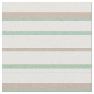 taupe, muted sage green, pale aqua stripes fabric