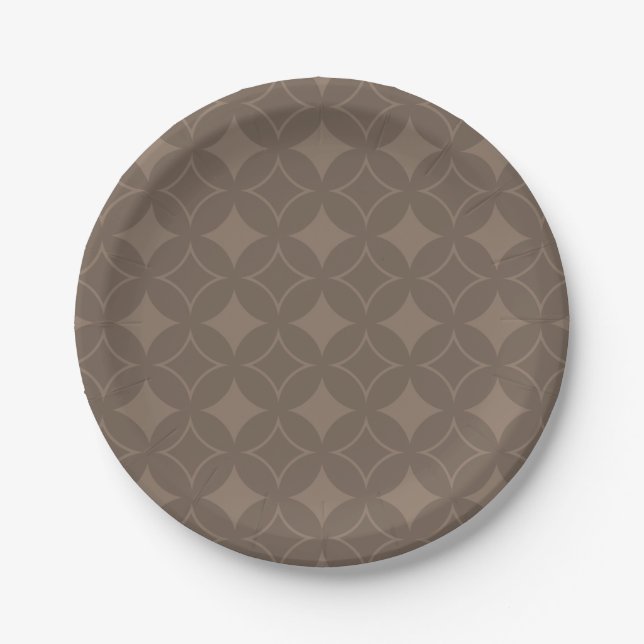 Taupe shippo paper plate (Front)