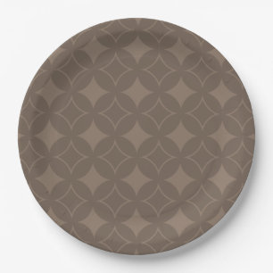 Taupe shippo paper plate