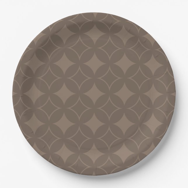 Taupe shippo paper plate (Front)