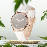 Taupe silver personalised eWatch Watch<br><div class="desc">Gift for her,  taupe silver wrist watch</div>