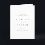 Taupe Simple Typography Formal Wedding Program<br><div class="desc">Make your wedding ceremony even more memorable with our customisable wedding program booklet, featuring simple taupe typography and elegant calligraphy. Designed to showcase the details of your special day, this booklet can be personalised with your ceremony schedule, wedding party, and other important information. The clean, modern taupe typography paired with...</div>