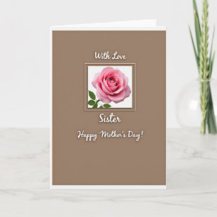 Taupe Sister Mothers Day Card