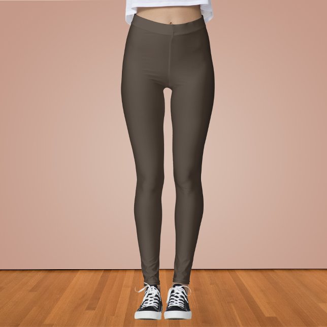 Taupe Solid Colour Leggings (Creator Uploaded)