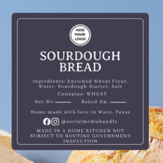 Taupe Sourdough Ingredient Cottage Law Sticker