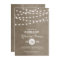 Taupe String Lights Rehearsal Dinner Invitation