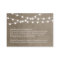 Taupe String Lights Wedding Insert Card