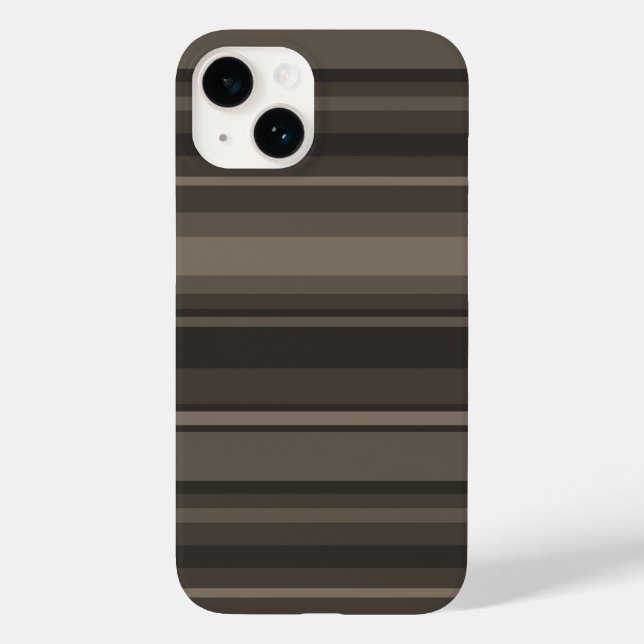 Taupe stripes Case-Mate iPhone case (Back)