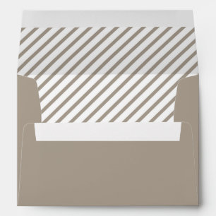 Taupe Stripes  Envelope