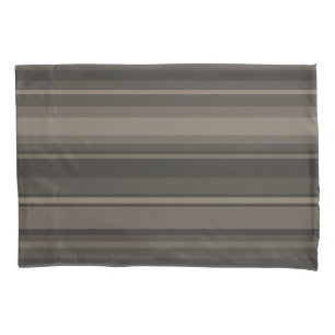 Taupe stripes pillowcase