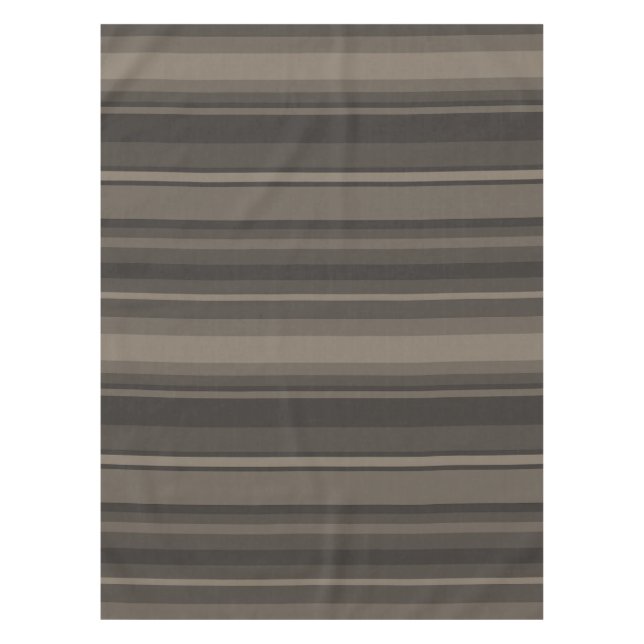 Taupe stripes tablecloth (Front)