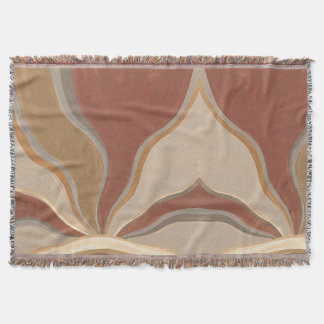 Taupe Sunset Horizon Blanket – Japandi Abstract