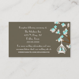 Taupe with Birds Wedding enclosure cards