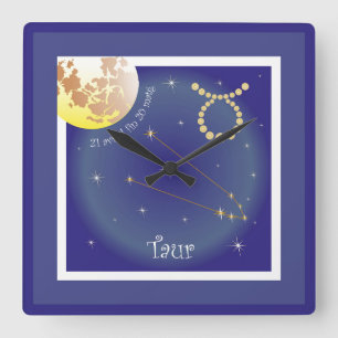 Taur 21 avrigl fin 20 am square wall clock