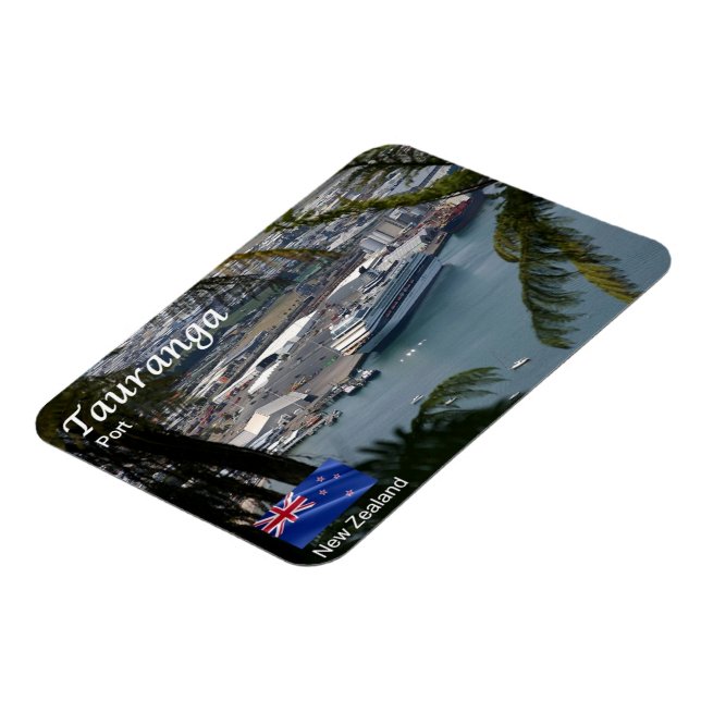 Tauranga - Port - New Zealand - Panorama - Magnet (Left Side)