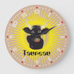 Taureau 21 avril au 20 mai Horloges Large Clock